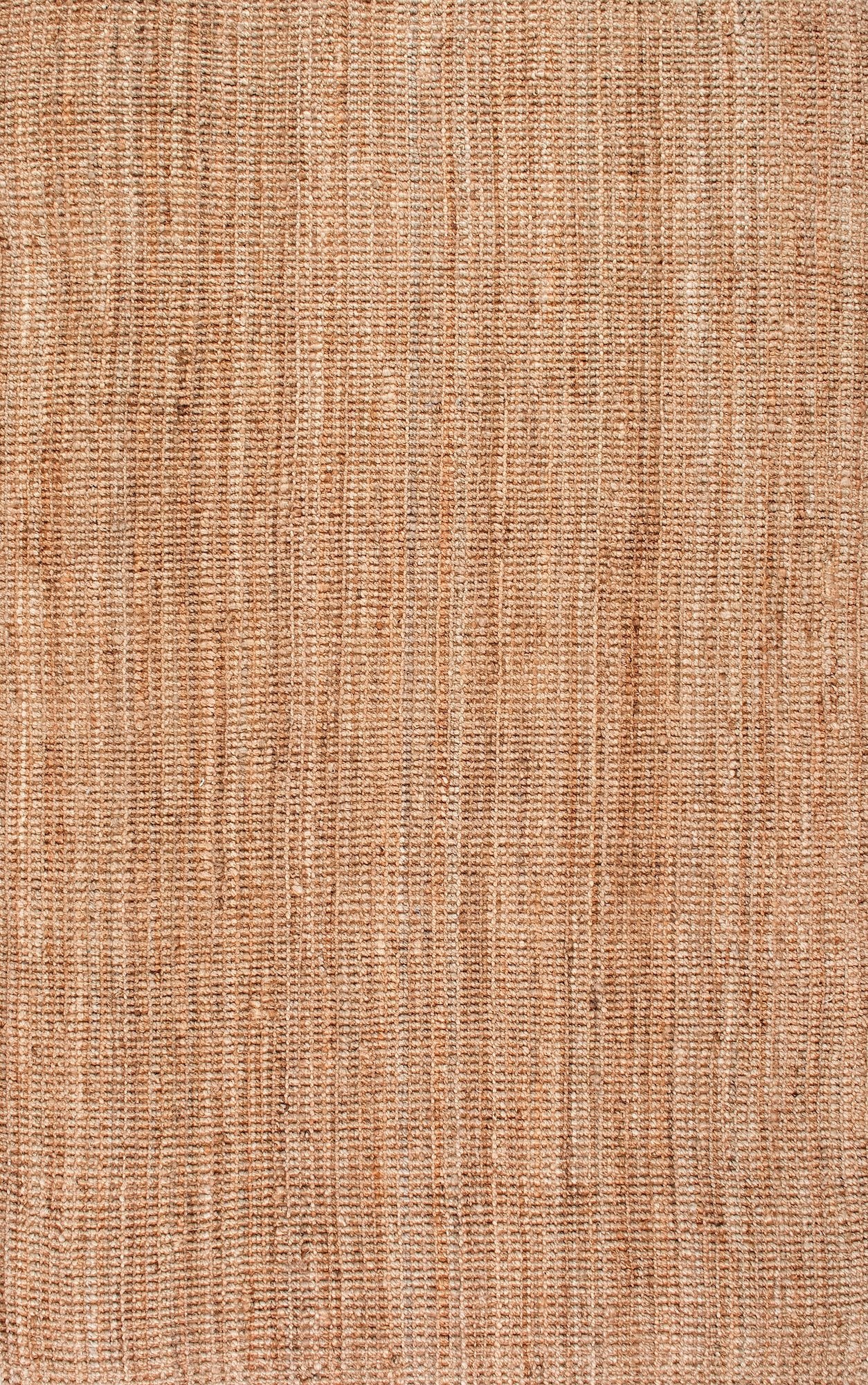 nuLOOM Ashli Solid Farmhouse Jute Runner Rug, 2' 6'' x 12', Natural