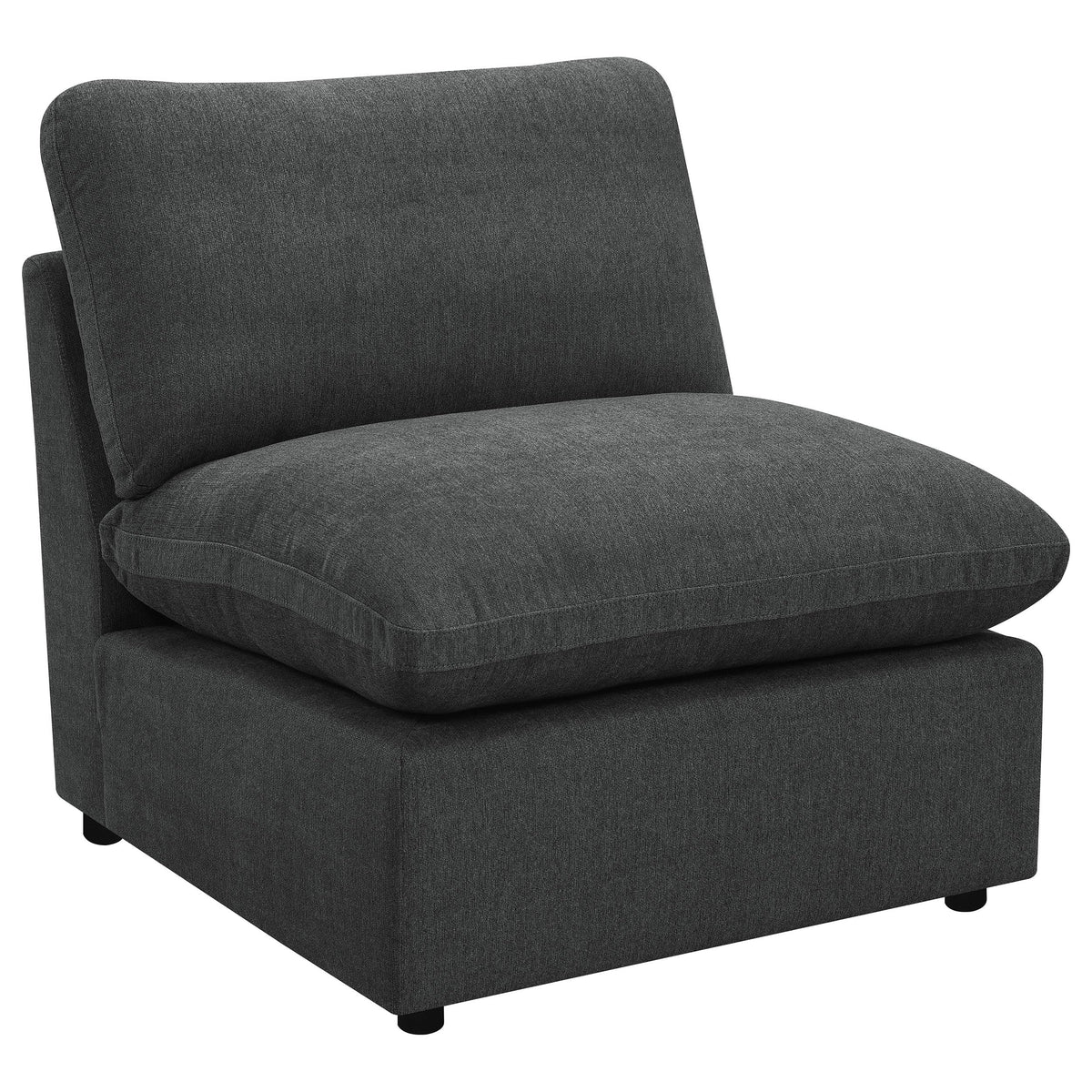 Coaster Home Furnishings Collins Modular Armless Chair Dark Grey