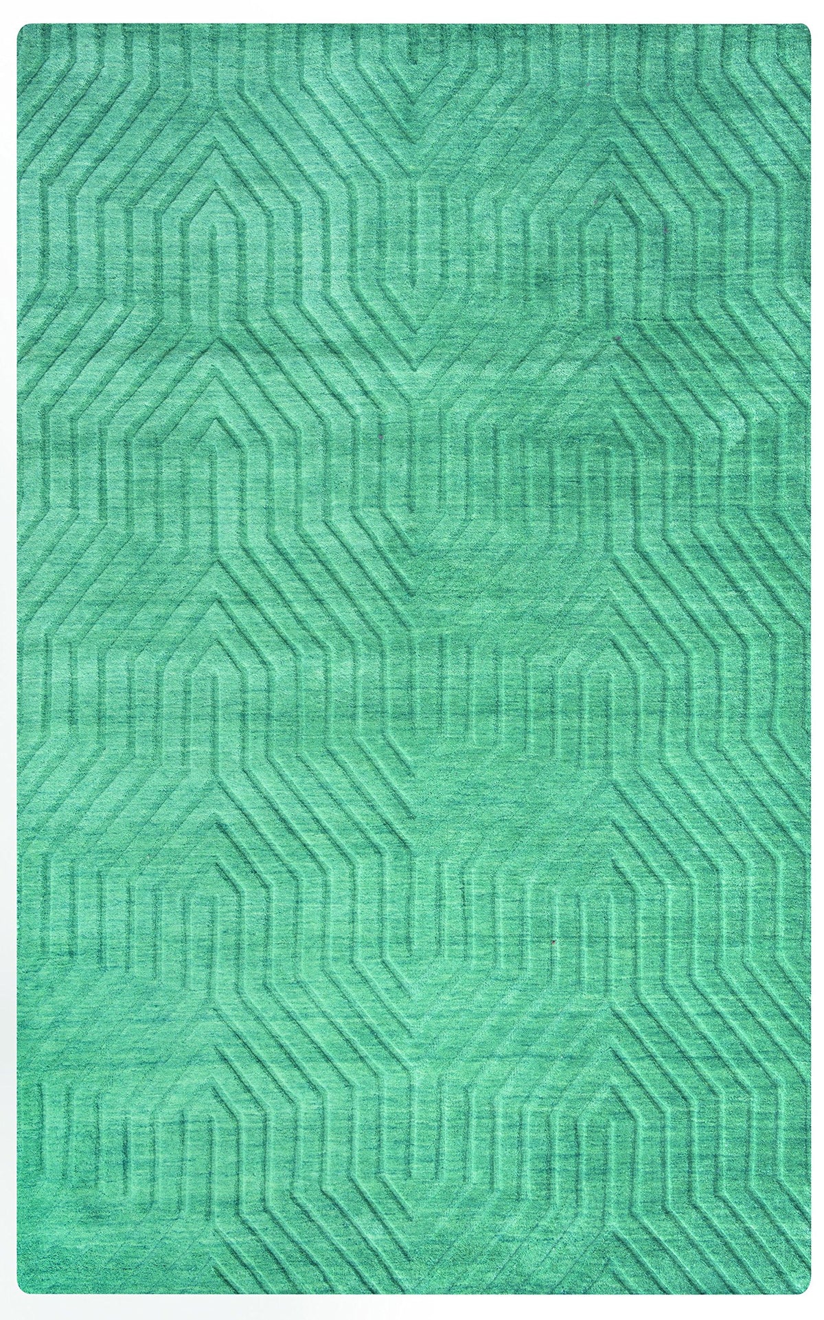 Rizzy Home | Tc8577 | Technique Collection | Wool Area Rug | 2'6&quot; X 8' | Blue/Dark Teal Solid