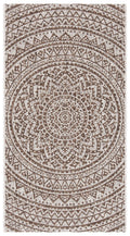Safavieh Courtyard Collection Accent Rug - 2'3' X 5', Light Beige & Light Brown, Non-Shedding & Easy Care, Indoor/Outdoor & Washable-Ideal For Patio, Backyard, Mudroom (Cy8734-36312)