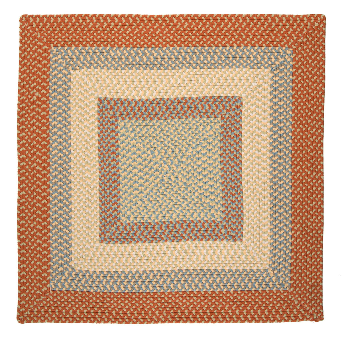 Montego Square Rug, 8&quot;, Tangerine