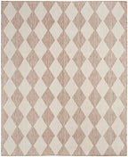Nourison Positano Indoor/Outdoor Beige 7' X 10' Area Rug, Easy Cleaning, Non Shedding, Bed Room, Living Room, Dining Room, Backyard, Deck, Patio (7X10)