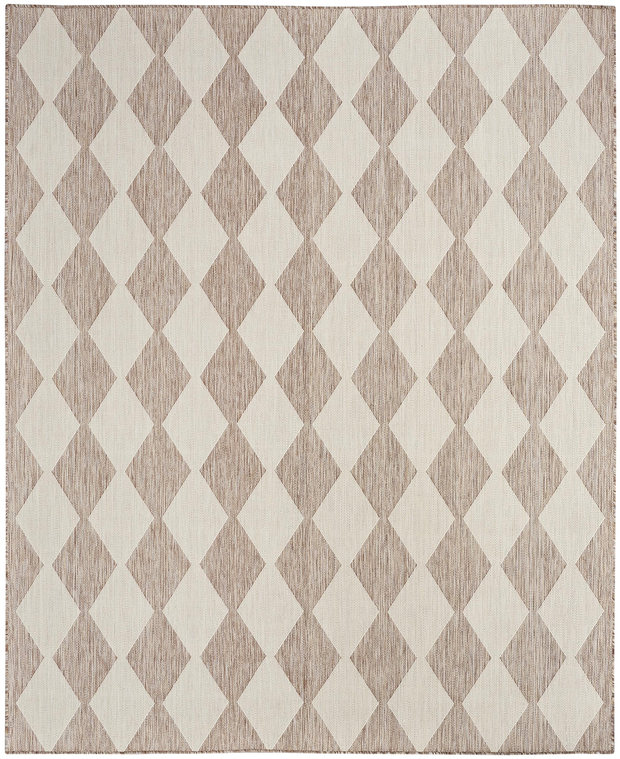 Nourison Positano Indoor/Outdoor Beige 7' X 10' Area Rug, Easy Cleaning, Non Shedding, Bed Room, Living Room, Dining Room, Backyard, Deck, Patio (7X10)
