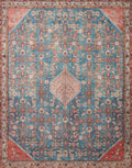 Loloi LAYLA Collection, LAY-10, Marine / Clay, 2-6 x 9-6, .13 Thick, Runner Rug, Soft, Durable, Vintage Inspired, Distressed, 