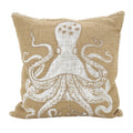 Saro Lifestyle Neptunian Collection Down Filled Octopus Throw Pillow, Octopus, 20'