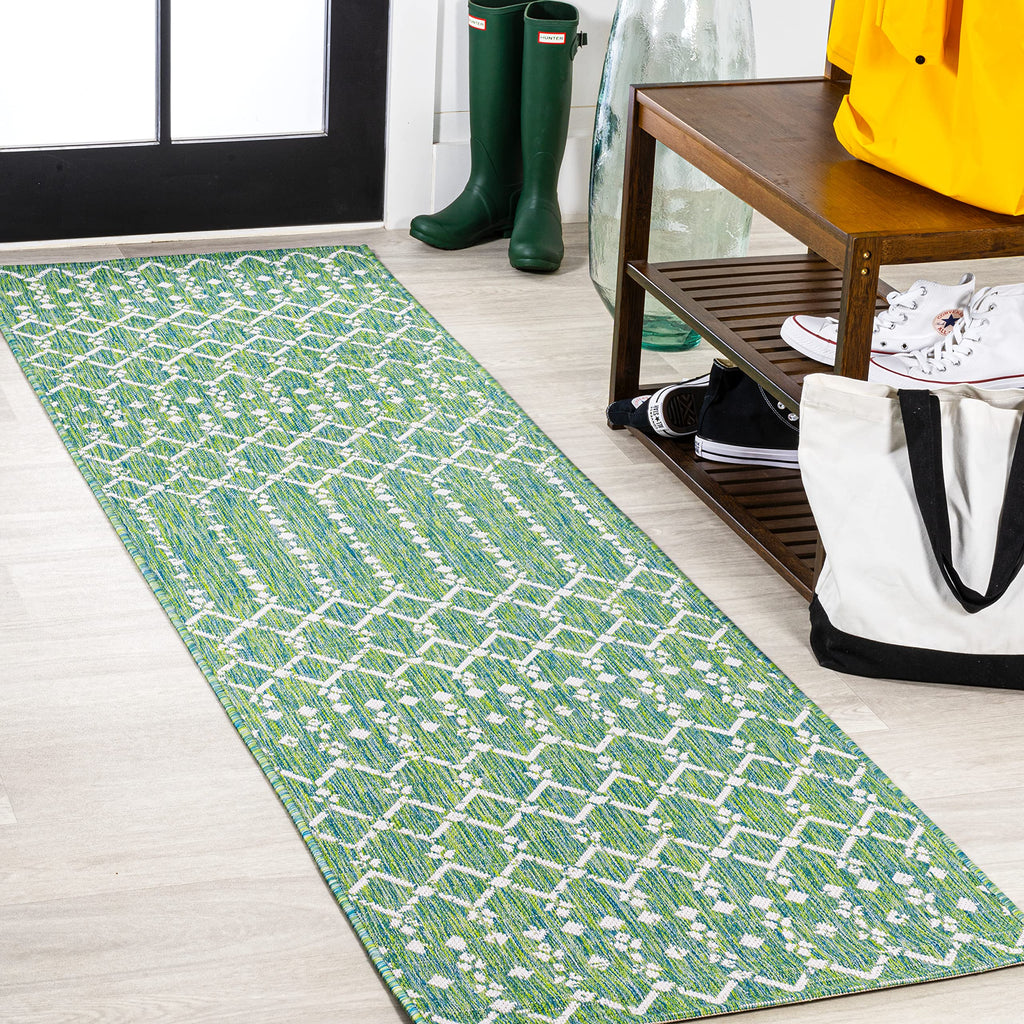 Jonathan Y Smb108L-210 Ourika Moroccan Geometric Textured Weave Indoor Outdoor Area-Rug, Bohemian, Rustic, Scandinavian Easy-Cle
