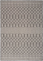 Nourison Positano Indoor/Outdoor Charcoal 7' X 10' Area Rug, Easy Cleaning, Non Shedding, Bed Room, Living Room, Dining Room, Deck, Backyard, Patio (7X10)
