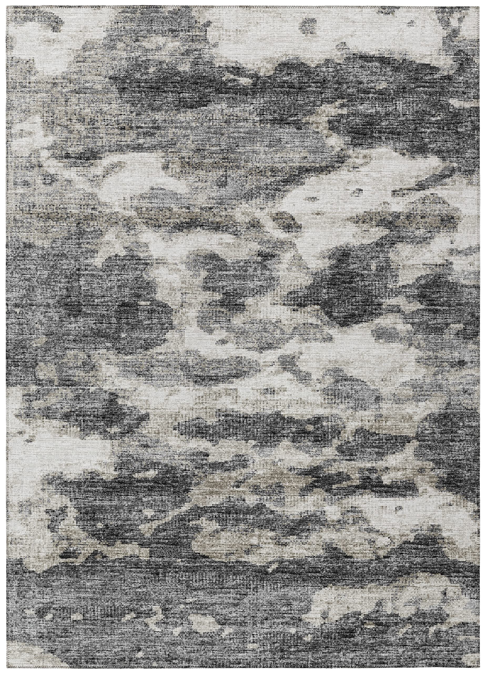 Addison Rugs Indoor/Outdoor Accord Aac36 Black Washable 10' X 14' Indoor Outdoor Area Rug, Easy Clean, Machine Washable, Non Shedding, Bedroom, Living Room, Dining Room, Kitchen, Patio Rug