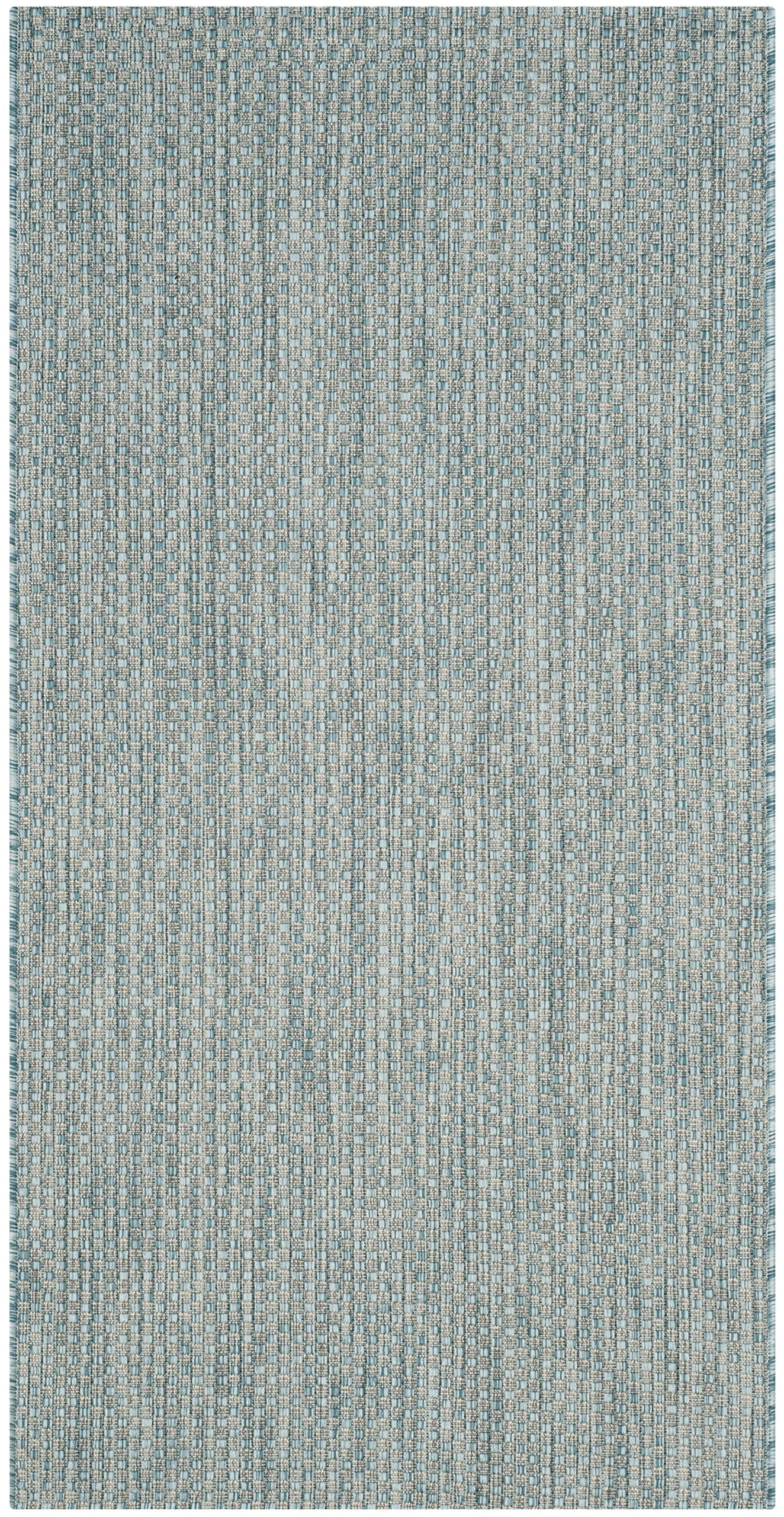 Safavieh Courtyard Collection Accent Rug - 2'3' X 5', Aqua & Grey, Non-Shedding & Easy Care, Indoor/Outdoor & Washable-Ideal For Patio, Backyard, Mudroom (Cy8521-37121)