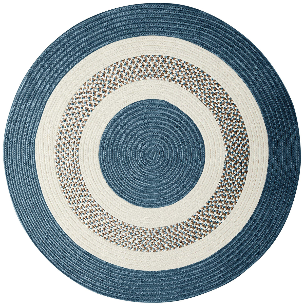 Crescent Round Area Rug, 8&quot;, Lake Blue