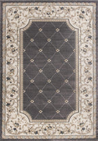 HomeRoots 9' x 12' Polypropylene Grey or Ivory Area Rug