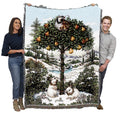 Pure Country Weavers Partridge In A Pear Tree Blanket By Lynn Bywaters - Bird Rabbits Gift Christmas Tapestry Throw Woven From C