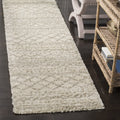 Safavieh Arizona Shag Collection Runner Rug - 23 x 18, Ivory & Beige, Moroccan Design, Non-Shedding & Easy Care, 1.6-inch Thic