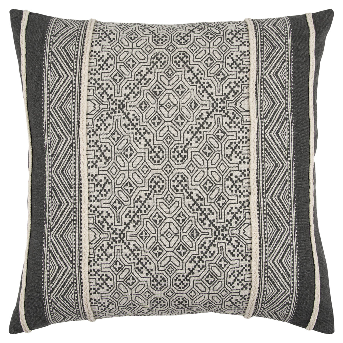 Rizzy Home | T13236 | Poly Fill Decorative Pillow | 20&quot;X20&quot; Light Blue Tribal