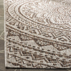 Safavieh Courtyard Collection 8' X 11' Light Grey / Aqua Cy8734 Indoor/ Outdoor Waterproof Easy Cleaning Patio Backyard Mudroom Area Rug