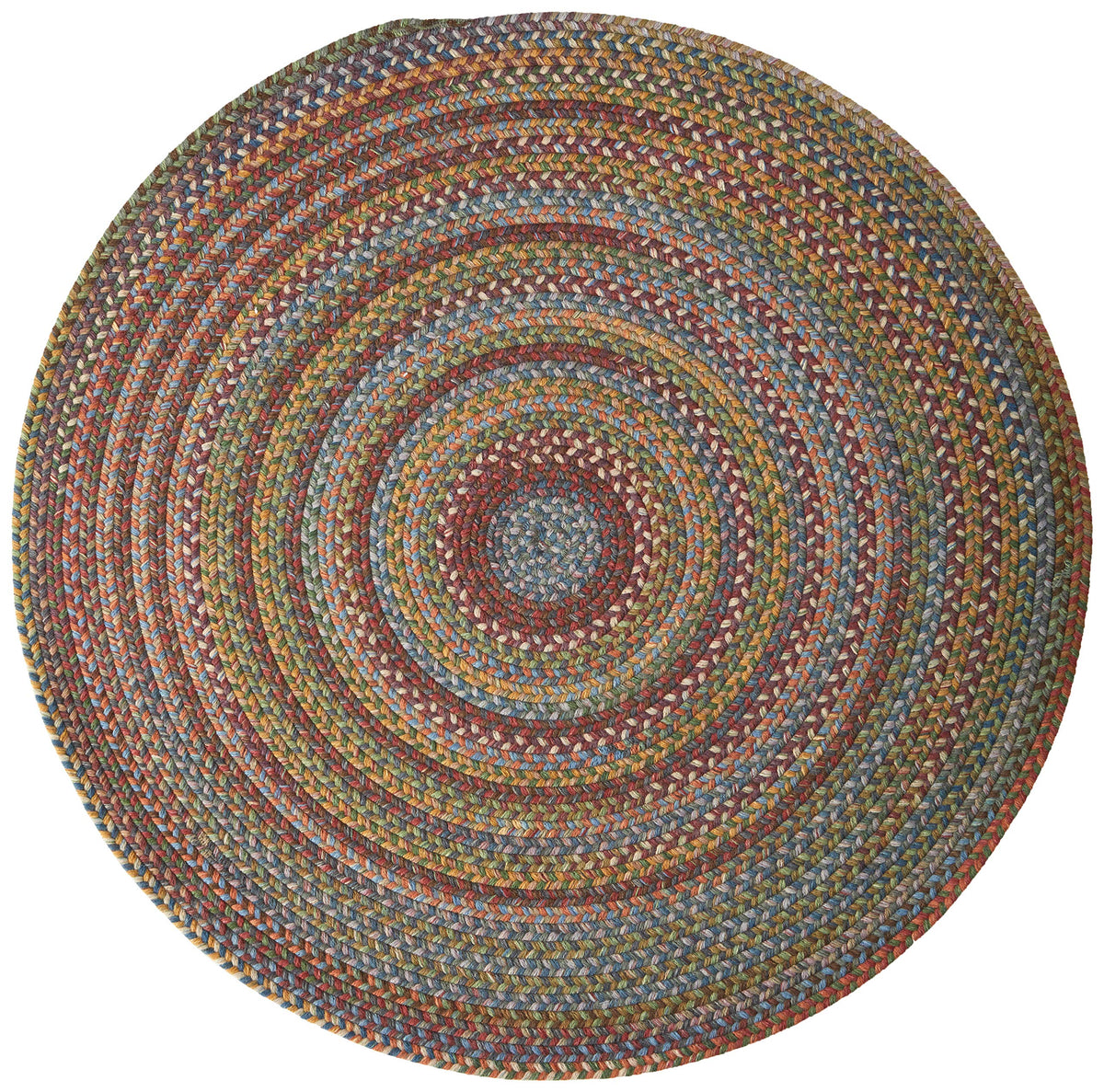 Colonial Mills Rustica Round Braided Rug, 10', Classic/Multicolor