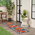 Nourison Aloha Outdoor Multicolor 2'3' X 12' Area Rug, Easy Cleaning, Non Shedding, Bed Room, Living Room, Dining Room, Deck, Backyard, Patio (2X12)