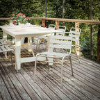 Flash Furniture Lila Commercial Silver Indoor-Outdoor Restaurant Stack Chair with Triple Slat Back