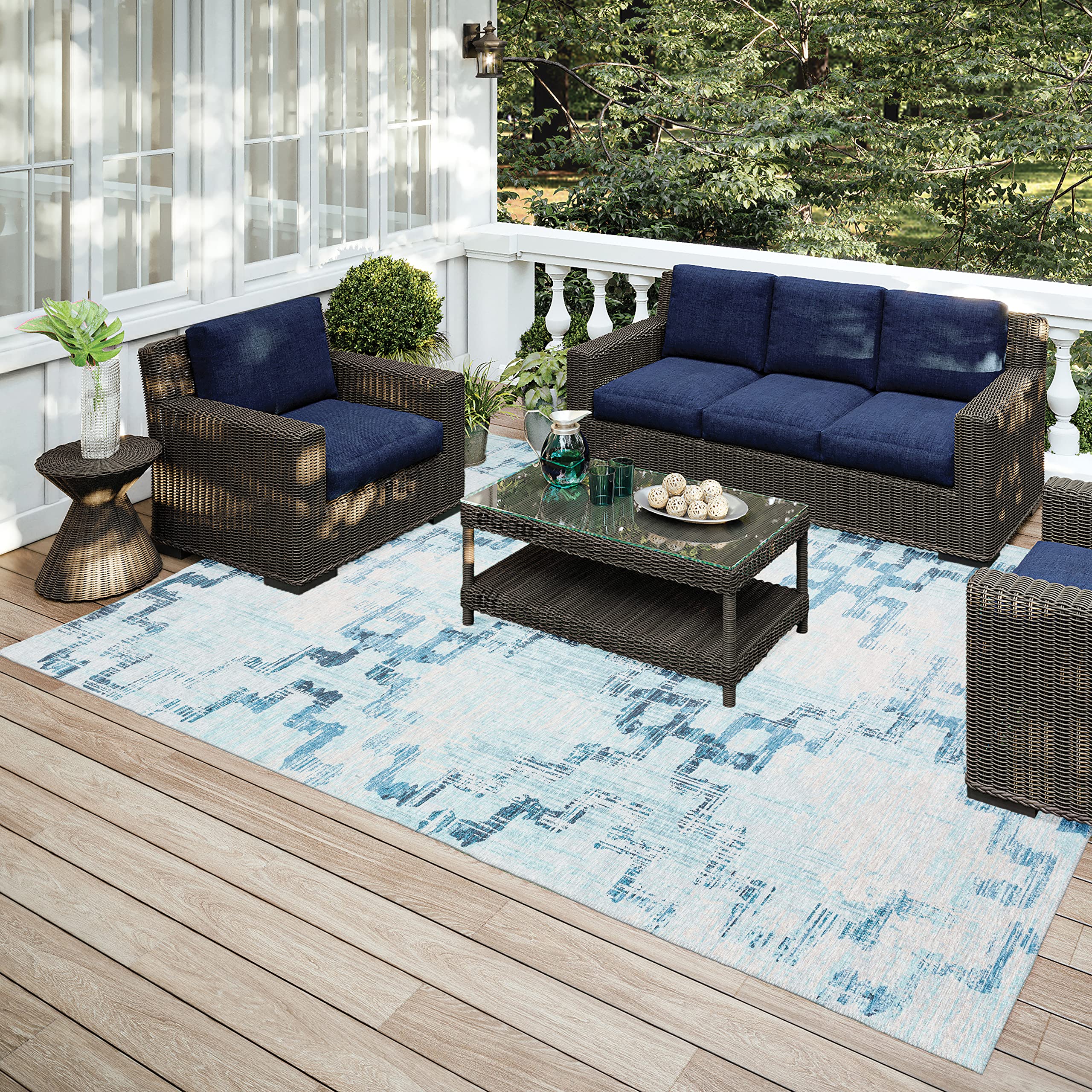 Addison Rugs Yuma Ayu45 Blue 9' X 12'