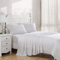 Laura Ashley Home - King Sheets, Soft Sateen Cotton Bedding Set - Sleek, Smooth, & Breathable Home Decor, Evie Coral/Pink
