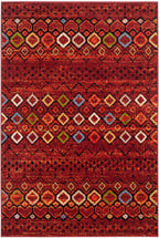 Safavieh Amsterdam Collection Accent Rug - 4' X 6', Terracotta & Multi, Moroccan Boho Design, Non-Shedding & Easy Care, Ideal Fo