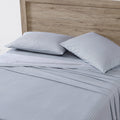 Eddie Bauer Sheets Cotton Percale Bedding Set, Crisp & Cool, Stylish Home Decor, Full, Ticking Stripe Blue/White