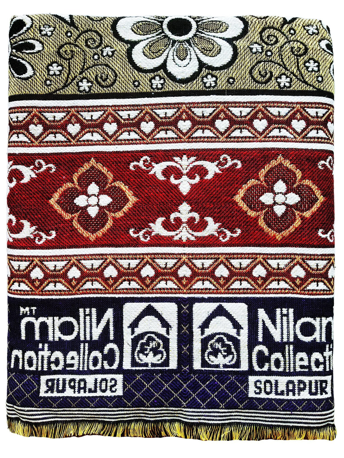 Nilam Collection Solapur Chaddar Cotton Blanket/Bed Sheet Single Bed Full Size Coffee Color Pack of 1 (Size 60X90 inch)