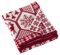 Saro Lifestyle Christmas Knit Throw Blanket, 50'X60', Red
