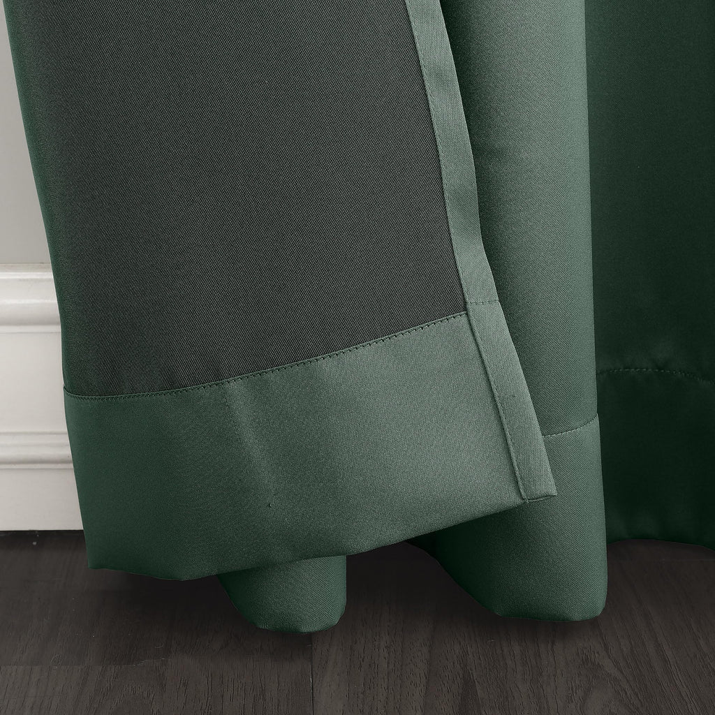 Sun Zero Barrow 2-Pack Energy Saving Grommet Curtain Panel Pair, 54'' X 54, Everglade Green