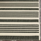 Safavieh Courtyard Collection Area Rug - 8' X 10', Terracotta & Beige, Stripe Design, Non-Shedding & Easy Care, Indoor/Outdoor &