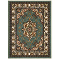 Antep Rugs Alfombras Oriental Traditional 2x4 Non-Skid (Non-Slip) Low Profile Pile Rubber Backing Kitchen Area Rugs (Green, 23 