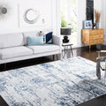 SAFAVIEH Amelia Collection Area Rug - 10 x 14, Ivory & Navy, Modern Abstract Design, Non-Shedding & Easy Care, Ideal for High 