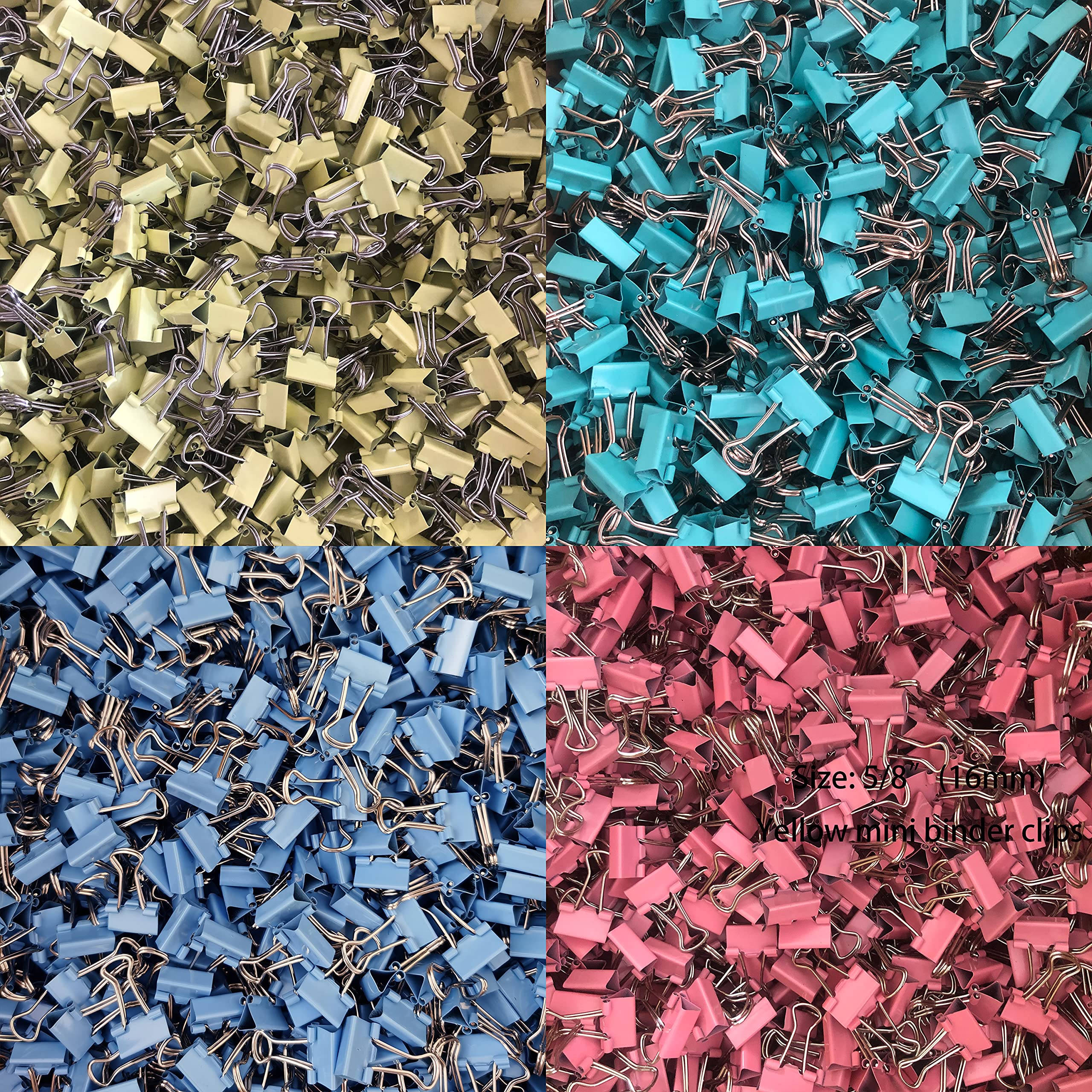 Mini Binder Clips, 5/8' / 0.6 Inches / 15 Mm A Little Bit Scratch Paper Clips 40 Pcs (40 Pcs, Mix)