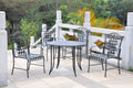 International Caravan 52582-OG-165255-O-852723 5 Piece Iron Outdoor Patio Game Group, Matte Brown