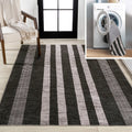 JONATHAN Y WSH122A-5 Vichy Geometric Striped Machine-Washable Indoor Area -Rug, Farmhouse Midcentury Rustic Easy -Cleaning,Bedro