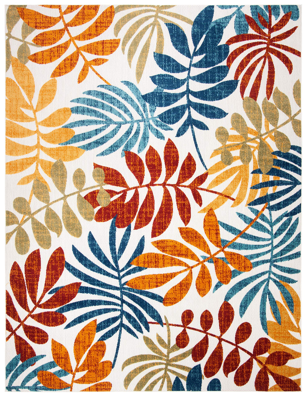 Safavieh Cabana Collection Area Rug - 10' X 14', Creme & Red, Botanical Design, Non-Shedding & Easy Care, Indoor/Outdoor & Washable-Ideal For Patio, Backyard, Mudroom (Cbn814A)