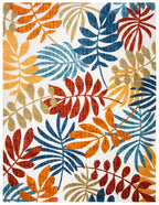 Safavieh Cabana Collection Area Rug - 9' X 12', Creme & Red, Botanical Design, Non-Shedding & Easy Care, Indoor/Outdoor & Washable-Ideal For Patio, Backyard, Mudroom (Cbn814A)
