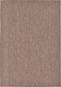 Unique Loom Collection Casual Transitional Solid Heathered Indoor/Outdoor Flatweave Area Rug (8' X 11' 4' Rectangle, Light Brow