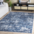 SAFAVIEH Amelia Collection Area Rug - 10 x 14, Ivory & Dark Blue, Modern Abstract Design, Non-Shedding & Easy Care, Ideal for 