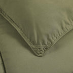 Chezmoi Collection Olive Green Down Alternative Comforter Queen - 3-Piece Lightweight Comforter Set - All Seasons Microfiber Com