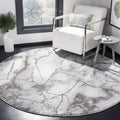SAFAVIEH Craft Collection 53 Round Grey / Silver CFT877G Modern Abstract Non-Shedding Dining Room Entryway Foyer Living Room Be