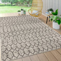 Jonathan Y Smb108E-4 Ourika Moroccan Geometric Textured Weave Indoor Outdoor Area Rug, Bohemian, Rustic, Scandinavian Easy Clean