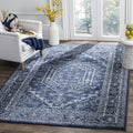 SAFAVIEH Adirondack Collection Area Rug - 6 x 9, Navy & Ivory, Oriental Medallion Design, Non-Shedding & Easy Care, Ideal for 