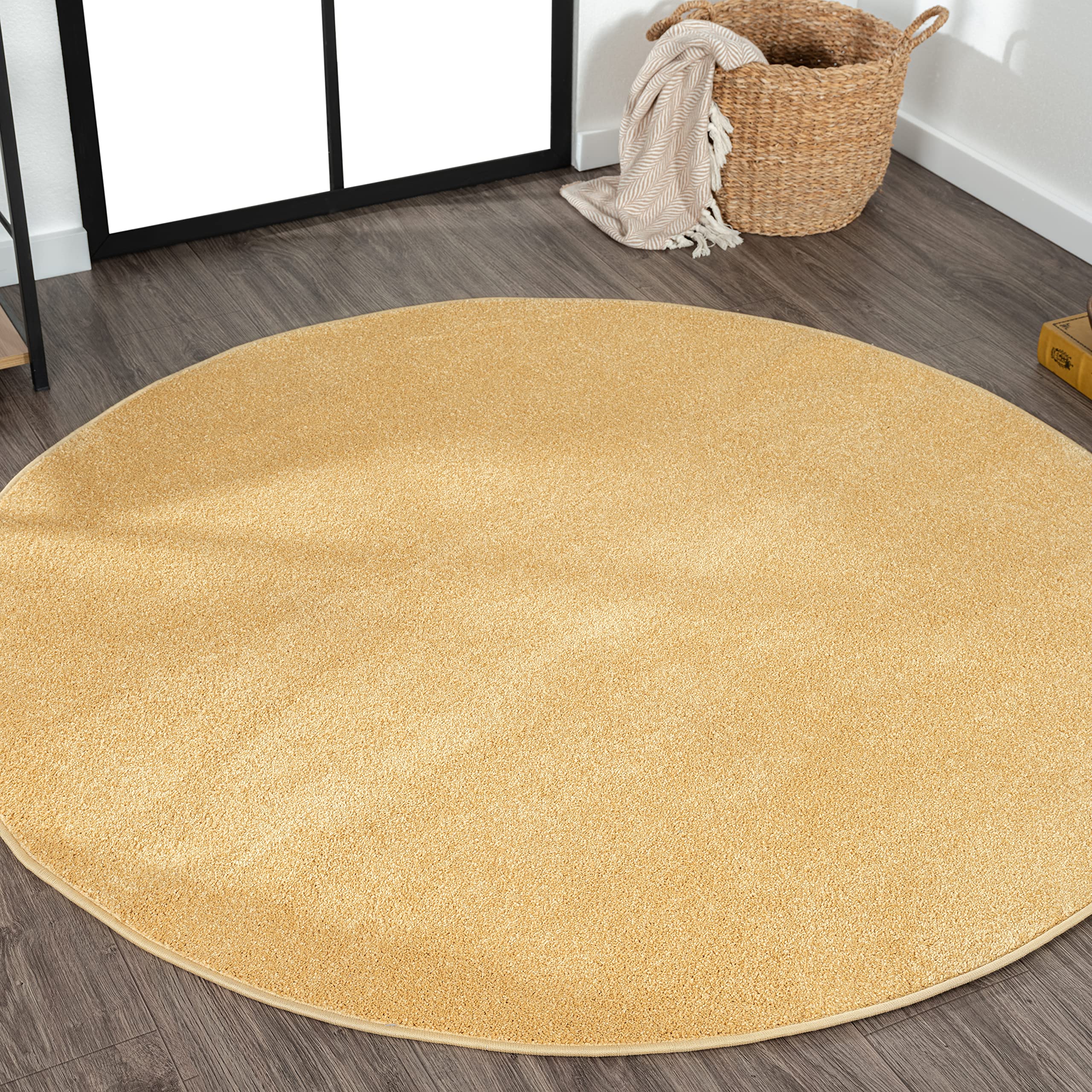 JONATHAN Y SEU100B-8R Haze Solid Low-Pile Indoor Area Rug, Coastal, Bohemian, Minimalist, Classic, Casual for Bedroom,Kitchen,Li