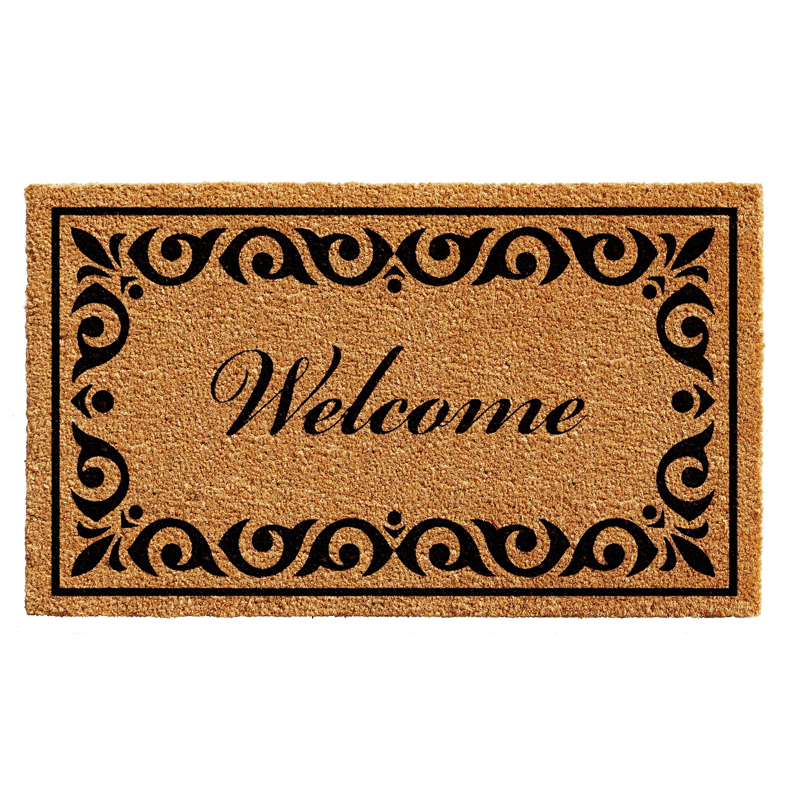 Calloway Mills 102243672 Breaux Welcome Doormat, 3' X 6', Natural/Black