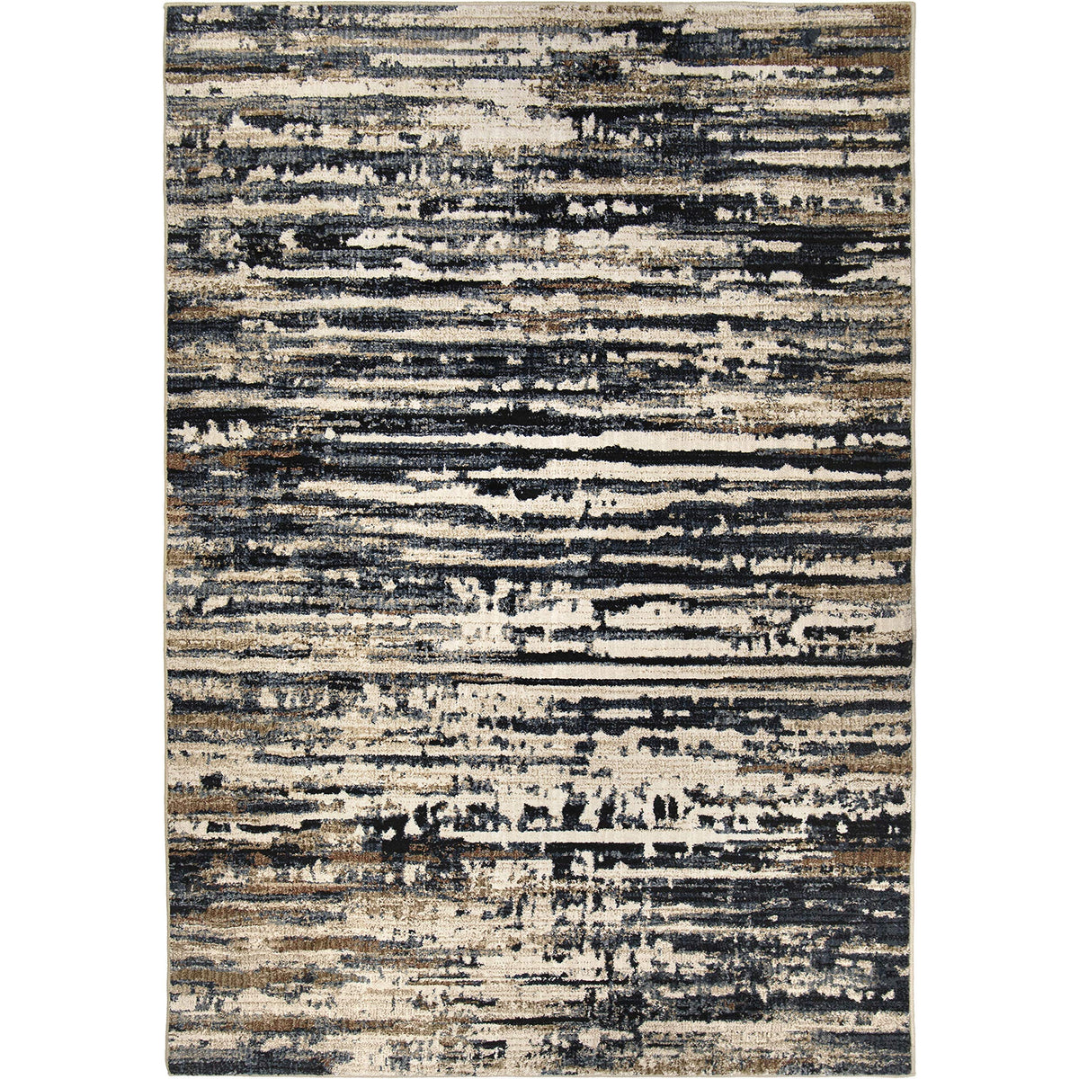 Orian Rugs Adagio Tree Tracks - 6'5&quot; X 9'6&quot; Rectangle In Gray, Contemporary Style Indoor Home Decor, Abstract Pattern, Plush Area Rug