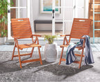 Safavieh Outdoor Collection Rence Natural Brown Folding Chairs (Set Of 2)