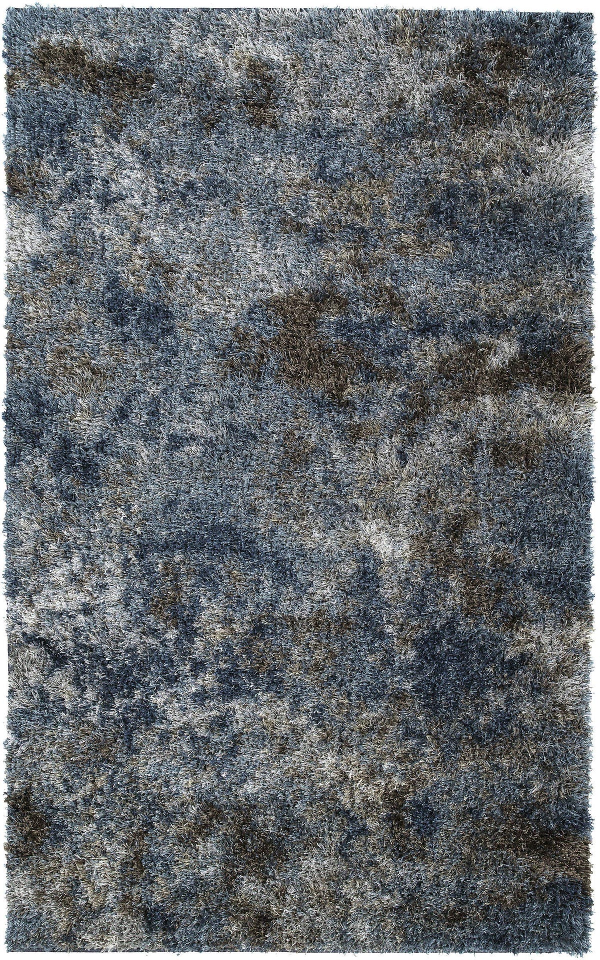 Addison Rugs Borealis Osbr33 Blue 7'10&quot; X 10'7&quot; Rectangle Soft Shag Area Rug, Easy Clean, Plush, Bedroom, Family Room, Living Room, Dining Room, Kitchen Rug