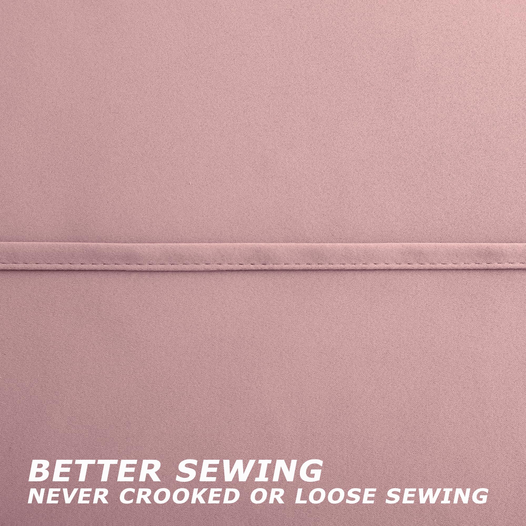 Koufall Boho Curtains 2 Panels,Blackout Dusty Rose Mauve Window Treatments Privacy Curtain For Bedroom