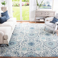 SAFAVIEH Madison Collection Area Rug - 3 Square, Cream & Light Grey, Boho Chic Glam Paisley Design, Non-Shedding & Easy Care, I